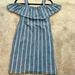 J. Crew Dresses | Jcrew Off The Shoulder Chambray Dress | Color: Blue | Size: Xs