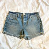 J. Crew Shorts | J Crew Womens Jean Shorts Size 27 Distressed 3" Cuffed Medium Wash Denim | Color: Blue | Size: 27