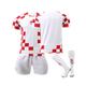 (20(110-120CM)) Croatia Home Jersey World Cup 2022/23 Croatia Team Jersey Soccer T-Shirt Shorts Kits Football 3-Pieces Sets