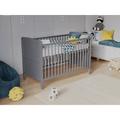 (Grey) Timon | Cot Bed 120x60cm with Aloe Vera mattress