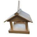 Large Hanging Natural Wood Bird House Free Standing Feeding Garden Table 9003