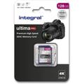 Integral 128GB SD Card 4K Ultra-HD Video Premium High Speed Memory Card SDXC Up to 100MB/s SDXC V30 UHS-I U3 Class 10 SD Memory Card