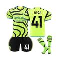 (S(165-170CM)) New 2023/24 Arsenal Away Jersey #41 Rice Soccer Jersey Kits