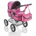 Molly Dolly Pink 9680-P Deluxe Dolls Pram