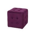 Pouffe Footstool Dark Purple WISCONSIN