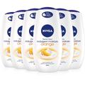 NIVEA Indulgent Moisture Orange Shower Cream, Moisturising Shower Gel with Bamboo Milk, Luxurious Body Wash for Women with Argan Oil Pack of 6 x 250ml