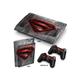 (Red Superman) PS3 Super Slim PVC Skin for Console + Controllers