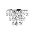 Jester crystal and polished chrome wall light 2 bulbs