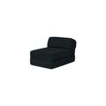 (Black, Single) Jumbo Cord Fold Out Z Bed Sofa Seat | Single Double Size | Folding Futon Chair Bed Sleepover Furniture | Guest Mattress | Removable Co