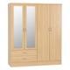 (4 Door 2 Drawer Wardrobe) Nevada Bedroom Furniture Range - Sonoma Oak Effect