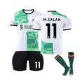 (16(90-100CM)) 2023/24 Liverpool Away Jersey #11 M.Salah Soccer Jersey Kits