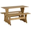 Seconique Corona Mexican Pine Dinette Set - Supplied with 2 Pine Benches