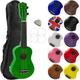 Mad About SU8 Soprano Ukulele in Green with FREE Gig Bag, Pick, and Spare Strings ? Great for Schools and Beginners, Now With Carbon Black Strings for