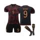 (24(130-140CM)) Germany 2022-2023 World Cup Away Jersey Werner #9 Soccer T-Shirt Shorts Kits Football 3-Pieces Sets