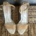 Lilly Pulitzer Shoes | Lilly Pulitzer Cork Wedge Ankle Strap Shoes, Size 9 Slightly Used | Color: Gold | Size: 9