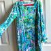 Lilly Pulitzer Dresses | Lilly Pulitzer Mini Sophie Ruffle Dress- Lilly House Print Size L 8-10 | Color: Blue/Green | Size: 8g