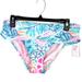 Lilly Pulitzer Swim | Lilly Pulitzer Women’s Lagoon Sarong Hipster Blue Bikini Bottom Size 12 | Color: Blue/Pink | Size: 12