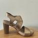 Giani Bernini Shoes | Giani Bernini Gold Janett Memory-Foam Block-Heel Dress Sandals Oro W Size 5.5 | Color: Gold | Size: 5.5