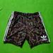 Adidas Swim | Adidas Medium Size Green/Brown Camo Swim Shorts White Stripes 2 Pockets | Color: Brown/Green | Size: M