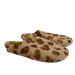 Anthropologie Shoes | Anthropologie Slippers Sherpa Faux Fur Animal Print Slip On Women's Large 9-10 | Color: Brown/Tan | Size: 9