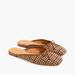 J. Crew Shoes | J. Crew Plaid Ballerina Leather Slide Mules Brown Tan Size 10 Nwot Houndstooth | Color: Brown/Tan | Size: 10