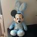 Disney Toys | Disney Store Mickey Mouse Plush Bunny Blue Easter Outfit Plaid | Color: Black/Blue | Size: Osg