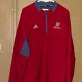 Adidas Jackets & Coats | Adidas Ncaa Duquense Dukes Football Jacket Half Zip Collared Brand New Mens Lge. | Color: Blue/Red | Size: L
