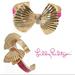 Lilly Pulitzer Jewelry | Lilly Pulitzer Pink Bow Gold Tone Cuff Bracelet | Color: Gold/Pink | Size: Os