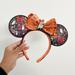 Disney Accessories | Disney Parks Halloween Minnie Mickey Mouse Ears Headband Ghost Glow In The Dark | Color: Black/Orange | Size: Os