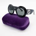 Gucci Accessories | New Gg1647s 007 Gucci Black Round Women Sunglasses Gg 1647s 007 Gucci Eyewear | Color: Black/Gray | Size: Os