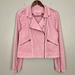 Anthropologie Jackets & Coats | Anthropologie Marrakech Asymmetrical-Zip Moto Jacket Women’s Size M Garment Dyed | Color: Pink | Size: M
