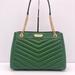 Michael Kors Bags | Michael Kors Whitney Medium Quilted Chain Tote Shoulder Bag | Color: Gold/Green | Size: 13"W X 9"H X 5.5"D