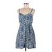 Forever 21 Casual Dress - A-Line Sweetheart Sleeveless: Blue Dresses - Women's Size Medium