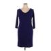 Clara Sun Woo Casual Dress - Sheath: Blue Solid Dresses - Women's Size X-Large