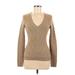 Ralph Lauren Black Label Pullover Sweater: Tan Color Block Tops - Women's Size Medium