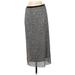 Maeve by Anthropologie Casual Maxi Skirt Long: Silver Print Bottoms - Women's Size 4