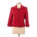 Tahari by ASL Blazer Jacket: Short Red Print Jackets & Outerwear - Women's Size 10