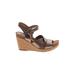 Sofft Wedges: Brown Solid Shoes - Women's Size 7 - Open Toe