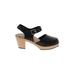 Lotta from Stockholm Heels: Pumps Platform Boho Chic Black Print Shoes - Women's Size 36 - Round Toe