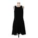 Vince Camuto Casual Dress - Mini Scoop Neck Sleeveless: Black Print Dresses - Women's Size 12