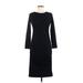 Missufe Casual Dress - Sheath: Black Solid Dresses - Women's Size Medium