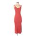 Free People Casual Dress - Bodycon V-Neck Sleeveless: Red Solid Dresses - Women's Size X-Small