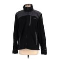 L.L.Bean Fleece Jacket: Below Hip Black Print Jackets & Outerwear - Women's Size Small