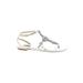 Badgley Mischka Sandals: Silver Shoes - Women's Size 9 - Open Toe