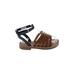 OshKosh B'gosh Sandals: Tan Print Shoes - Kids Girl's Size 7