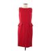 Ann Taylor LOFT Casual Dress - Sheath: Red Dresses - Women's Size 6 Tall