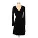 Ann Taylor LOFT Casual Dress - Sweater Dress: Black Dresses - Women's Size Small