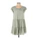 Wilfred Casual Dress - A-Line Scoop Neck Short sleeves: Green Print Dresses - Women's Size Small