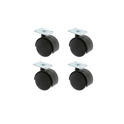 MS Beschläge Möbelrolle Anschraubplatte Bürostuhlrolle Rolle Kunststoffrolle Ø60mm 4er Pack Image