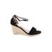CATHERINE Catherine Malandrino Wedges: Black Solid Shoes - Women's Size 8 - Open Toe